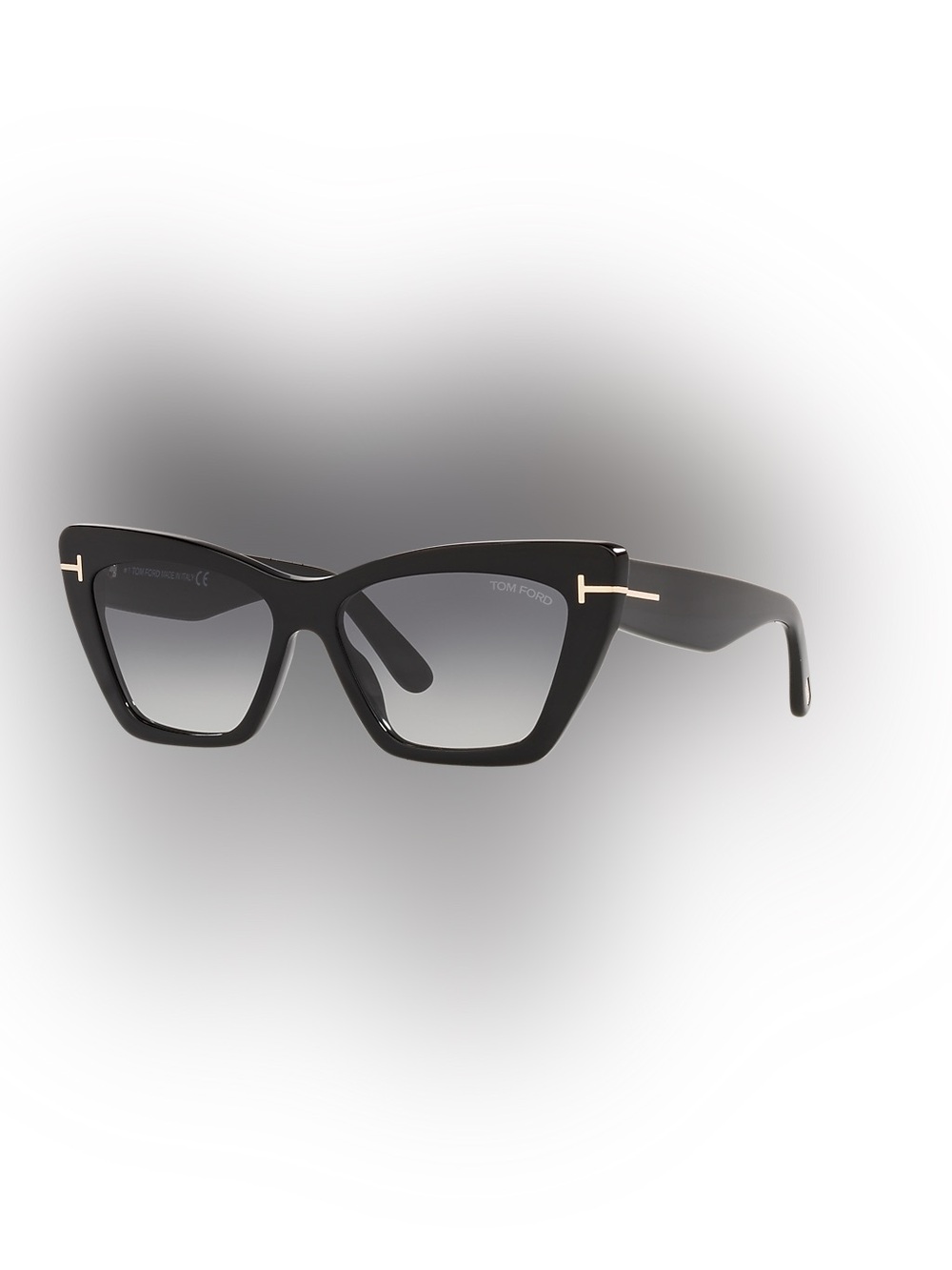 Tom Ford Black Frame Sunglasses with Dark Gradient Lenses
